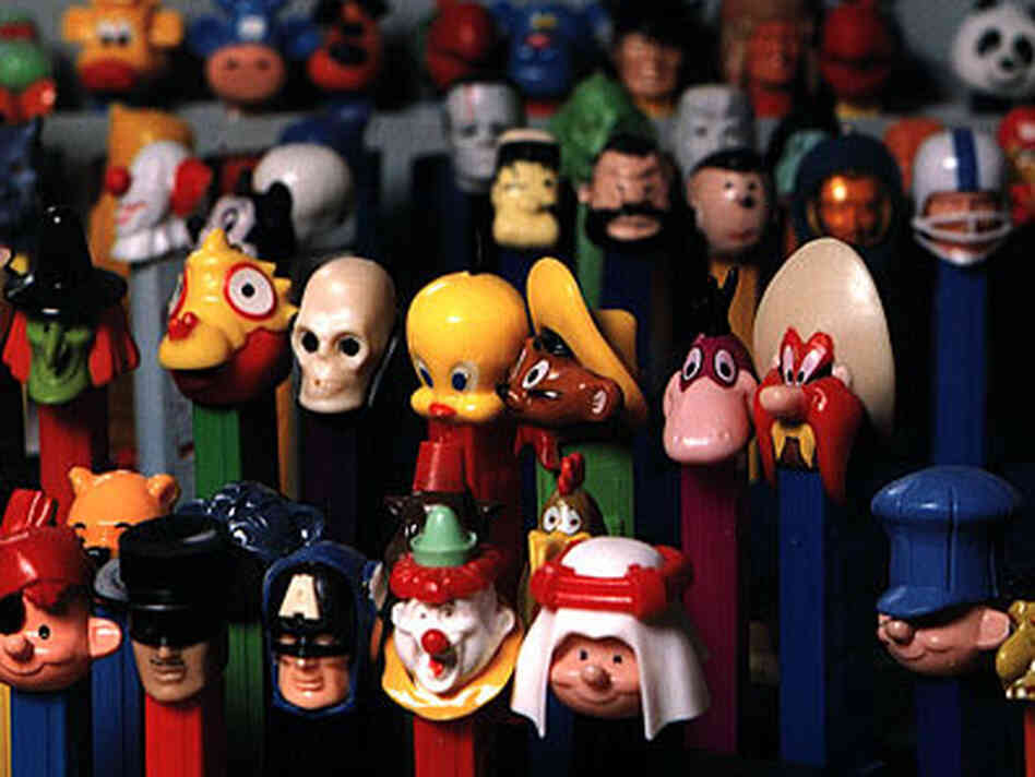 Pez dispensers on display Pez dispensers on display