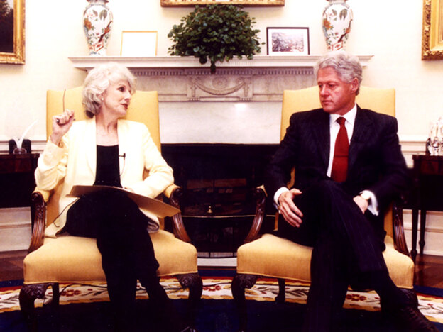 Rehm and Clinton, Oval Office