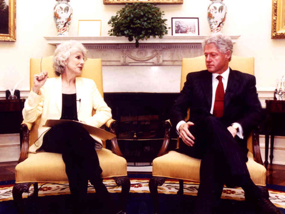 Rehm and Clinton, Oval Office