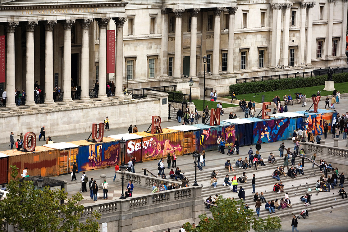 'Journey' outside London's National Gallery