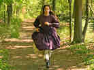 Elizabeth Marvel as Louisa May Alcott, who loved to run.