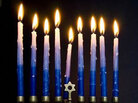 Candles in a Hanukkah menorah Candles in a Hanukkah menorah