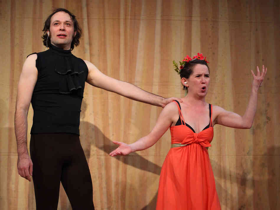 Robert M. Johanson and Anne Gridley in 'Romeo and Juliet.'