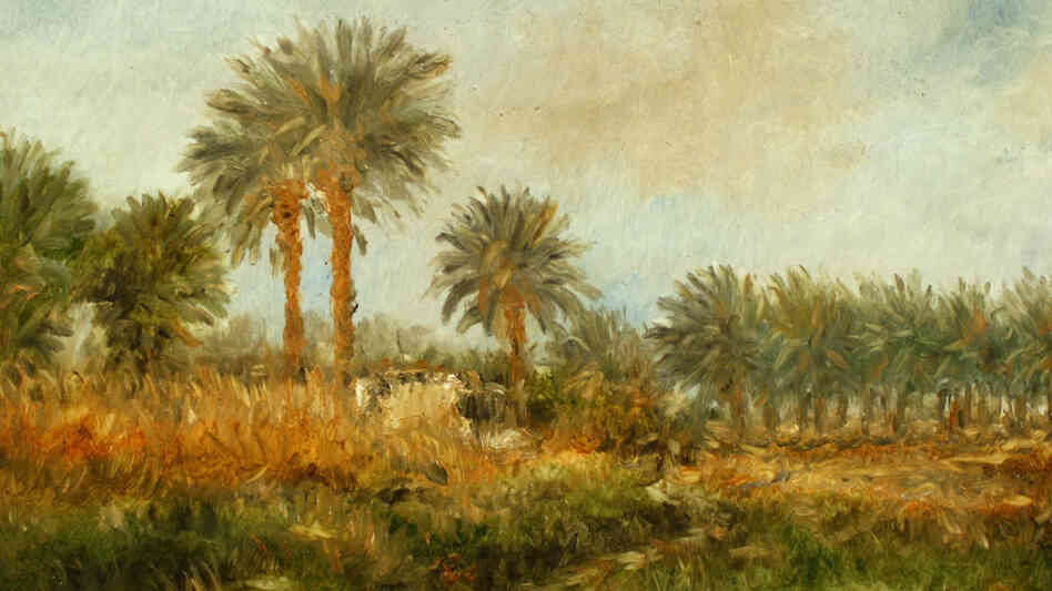 W: A landscape painting by Ahmad AlKarkhi W: A landscape painting by Ahmad AlKarkhi