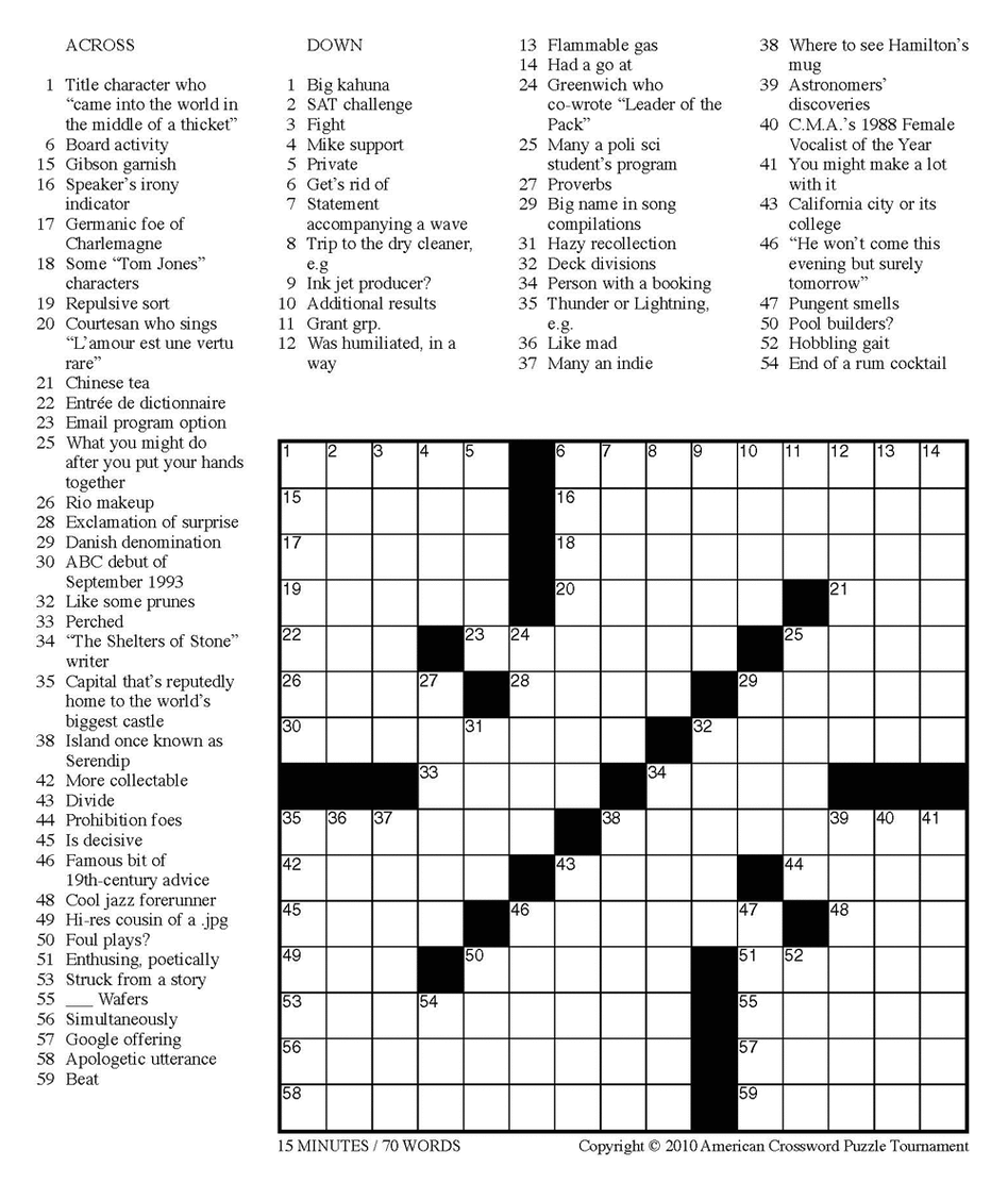 Printable Crossword Puzzles With Word Bank Printable Crossword Puzzles