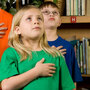 Children Reciting Pledge of Allegiance Children Reciting Pledge of Allegiance
