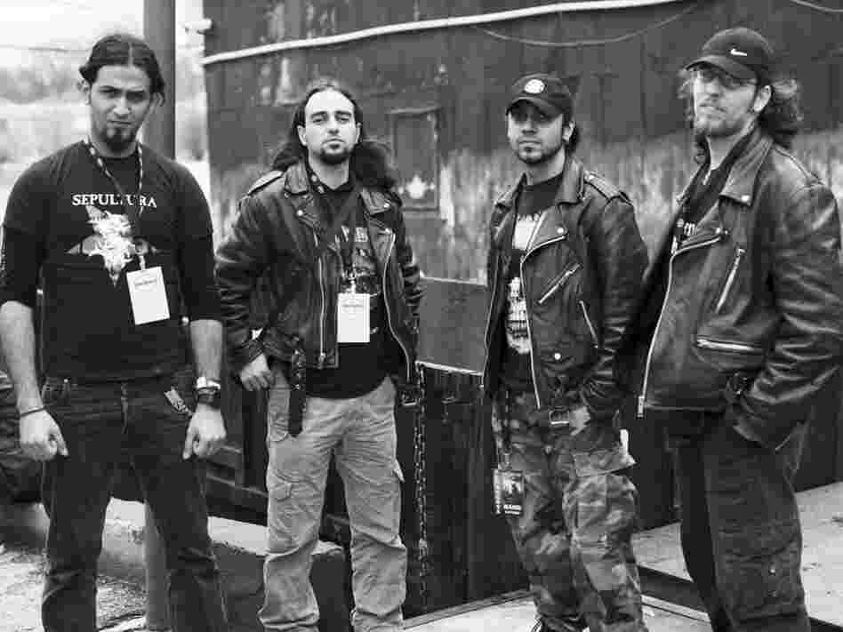 The band Acrassicauda: Faisal Talal, Tony Aziz, Firas Al-Lateef, Marwan Riyadh