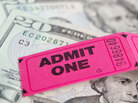 Movie ticket with cash Movie ticket with cash