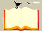 A bird on a book A bird on a book