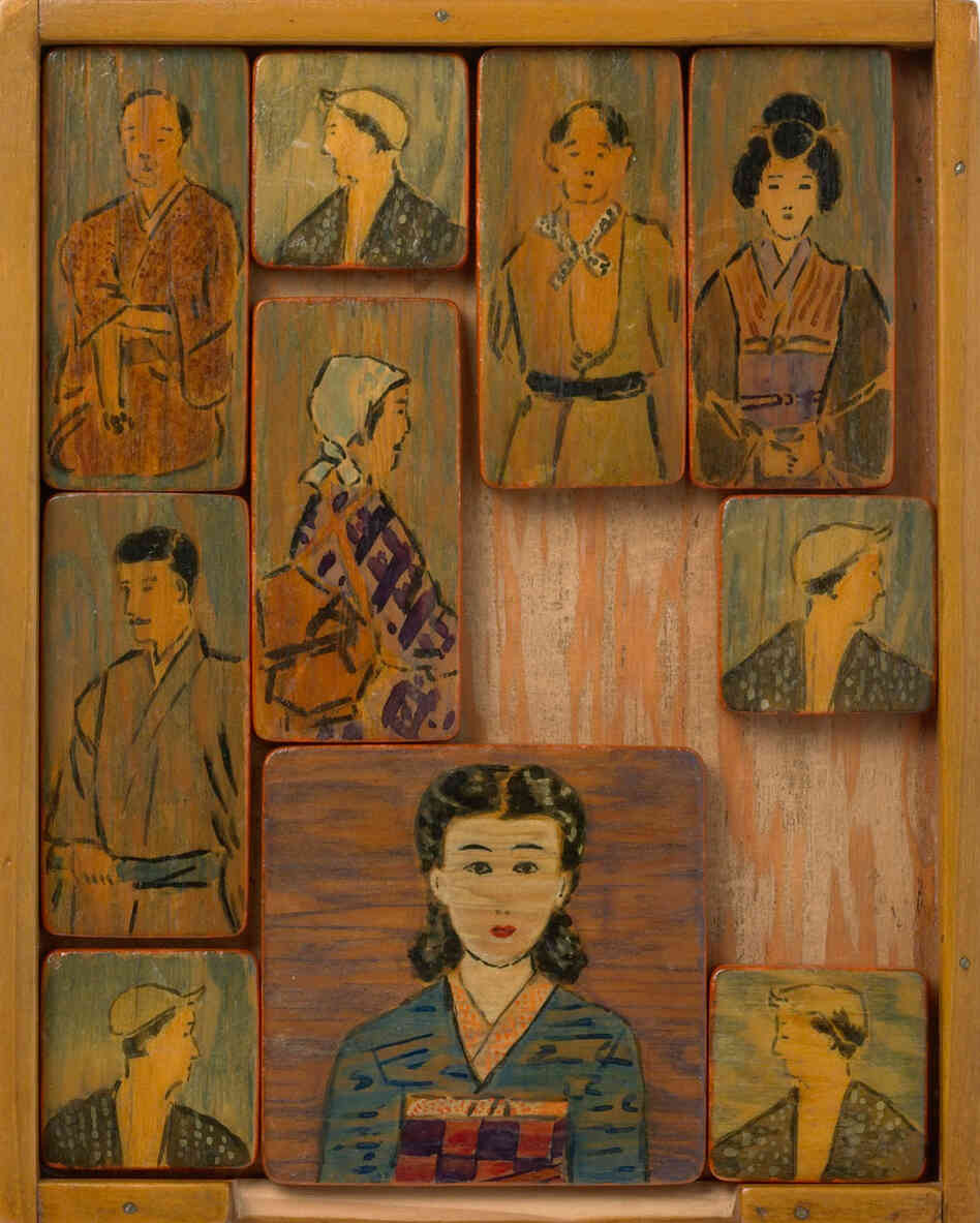 Puzzle, Wood, paint, shellac.