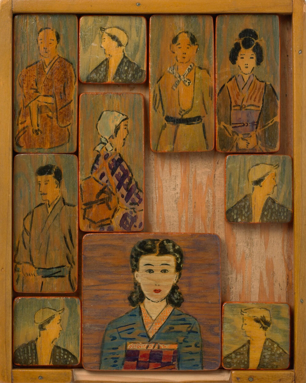 Puzzle, Wood, paint, shellac.