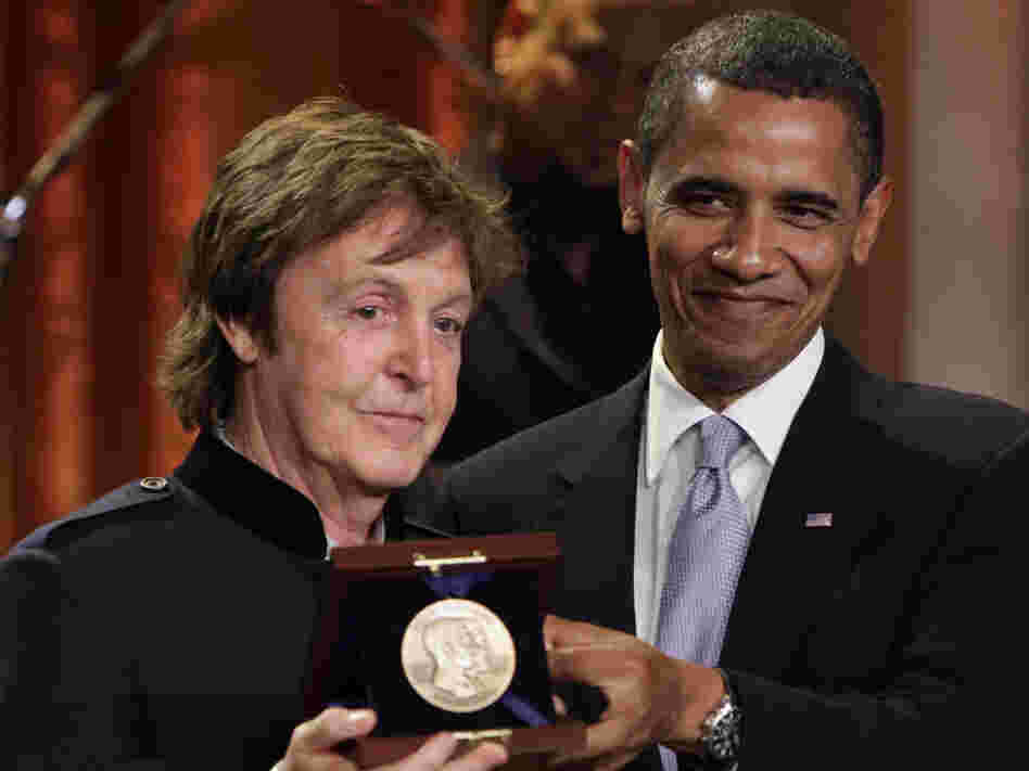 Paul McCartney and President Barack Obama
