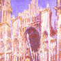 Three different paintings of the Rouen Cathedral by Claude Monet. Three different paintings of the Rouen Cathedral by Claude Monet.