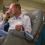 Man receiving dialysis 