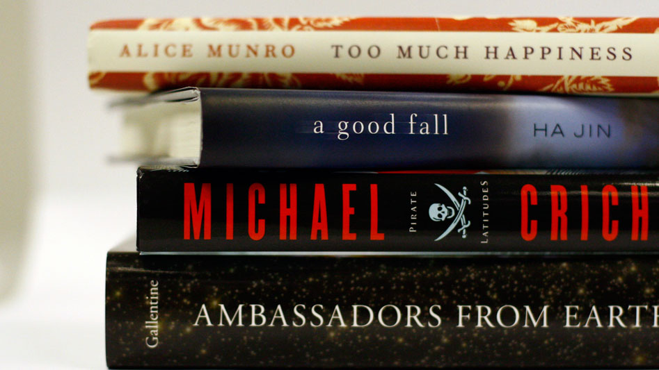 W: Stack of featured books.