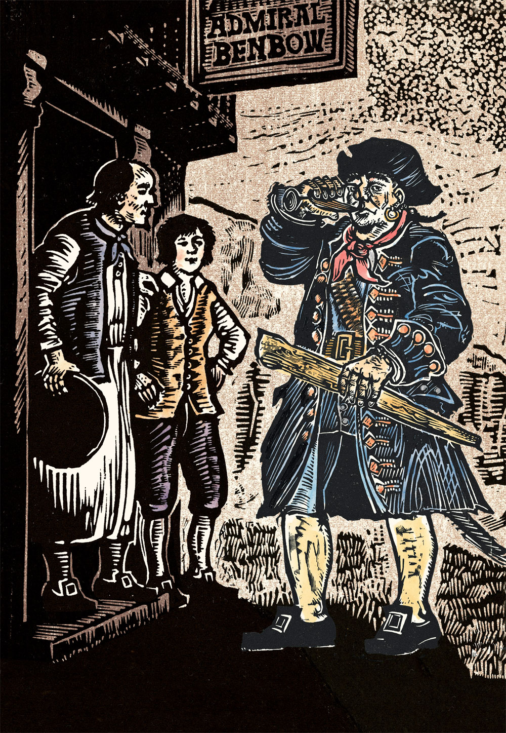 John Lawrence's illustration for 'Treasure Island'