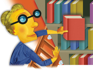 Bookseller Cartoon.  Artist: Gordon Studer