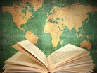 Book and map of the world Book and map of the world