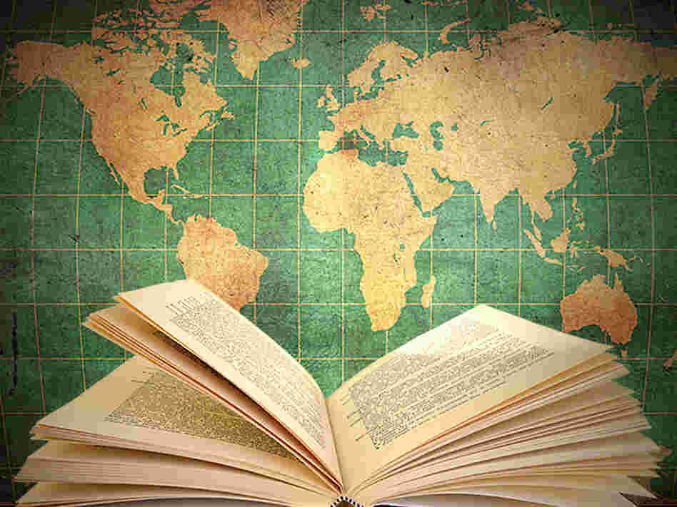 Book and map of the world Book and map of the world