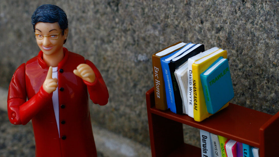 Nancy Pearl In Her Library
