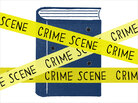 Illustration: Book behind crime scene tape. Illustration: Book behind crime scene tape.