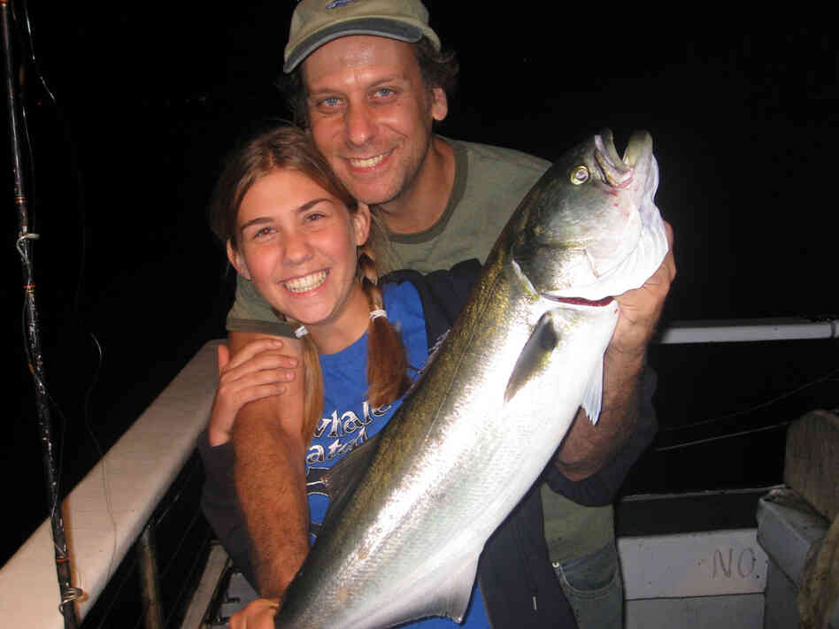 Greenberg and his daughter Tanya fishing