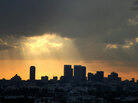 Sunlight filters through clouds over West Hollywood, Calif. Sunlight filters through clouds over West Hollywood, Calif.