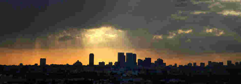 Sunlight filters through clouds over West Hollywood, Calif. Sunlight filters through clouds over West Hollywood, Calif.