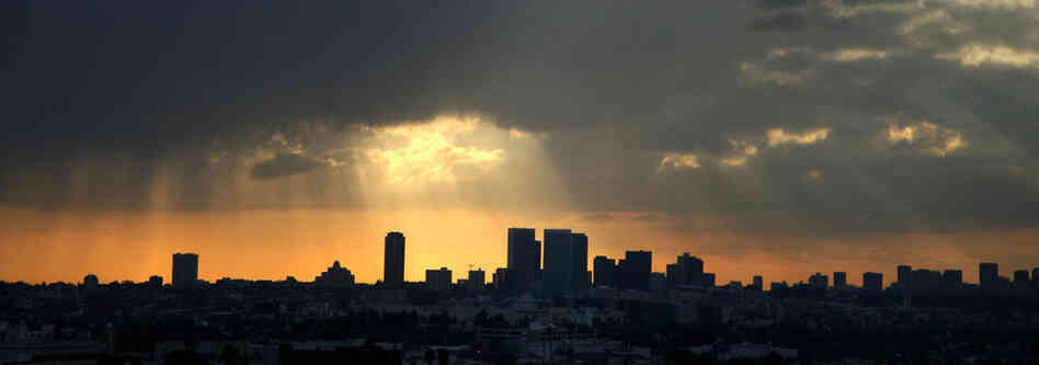 Sunlight filters through clouds over West Hollywood, Calif. Sunlight filters through clouds over West Hollywood, Calif.