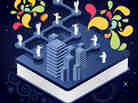 Illustration of book, networking. Illustration of book, networking.