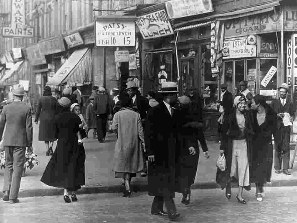 A street in Harlem in 1942