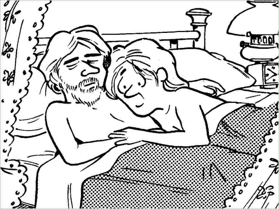 Joanie Caucus and Rick Redfern spend the night together.