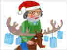 Illustration: Alan Cheuse as Santa Illustration: Alan Cheuse as Santa