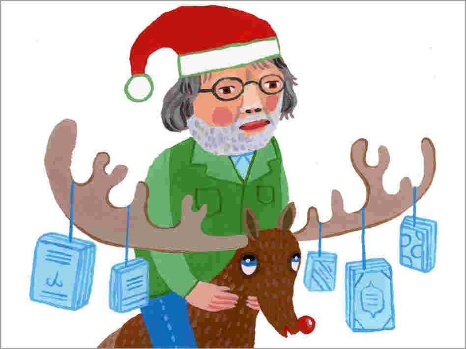 Illustration: Alan Cheuse as Santa Illustration: Alan Cheuse as Santa