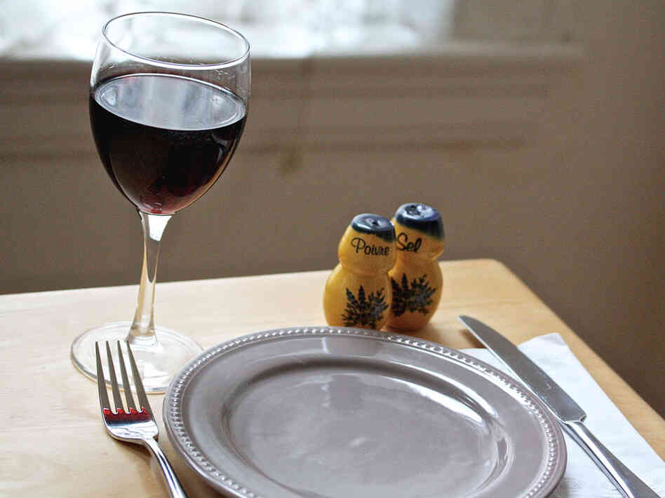A table set for one