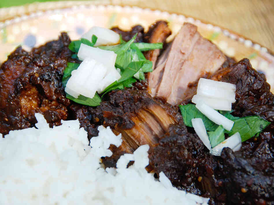 Brisket In Pasilla Chili And Tomatillo Sauce