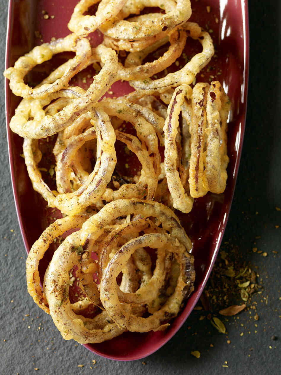 Indian Onion Rings With Chaat Masala Indian Onion Rings With Chaat Masala
