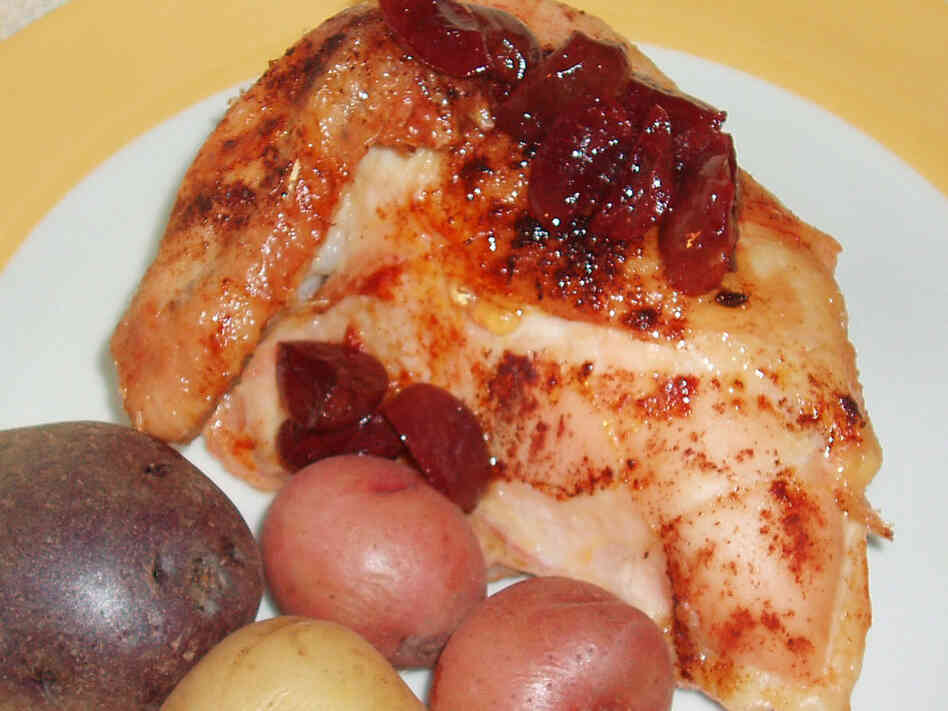 Savory Roast Chicken With Maraschino Cherry Compote Savory Roast Chicken With Maraschino Cherry Compote