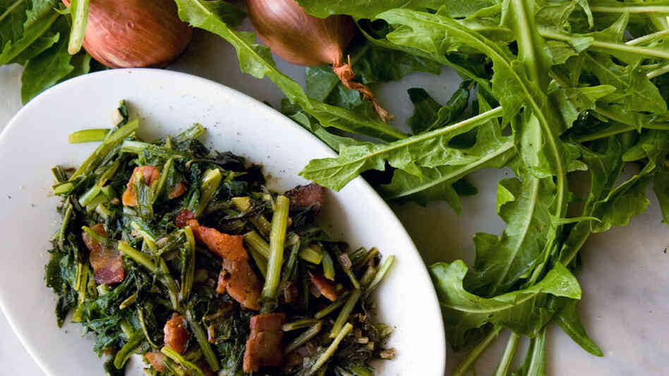 Dandelion Greens With Bacon And Sherry Vinegar