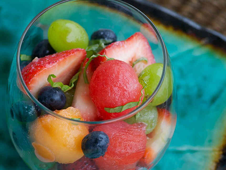 Limoncello-Basil Fruit Cups Limoncello-Basil Fruit Cups