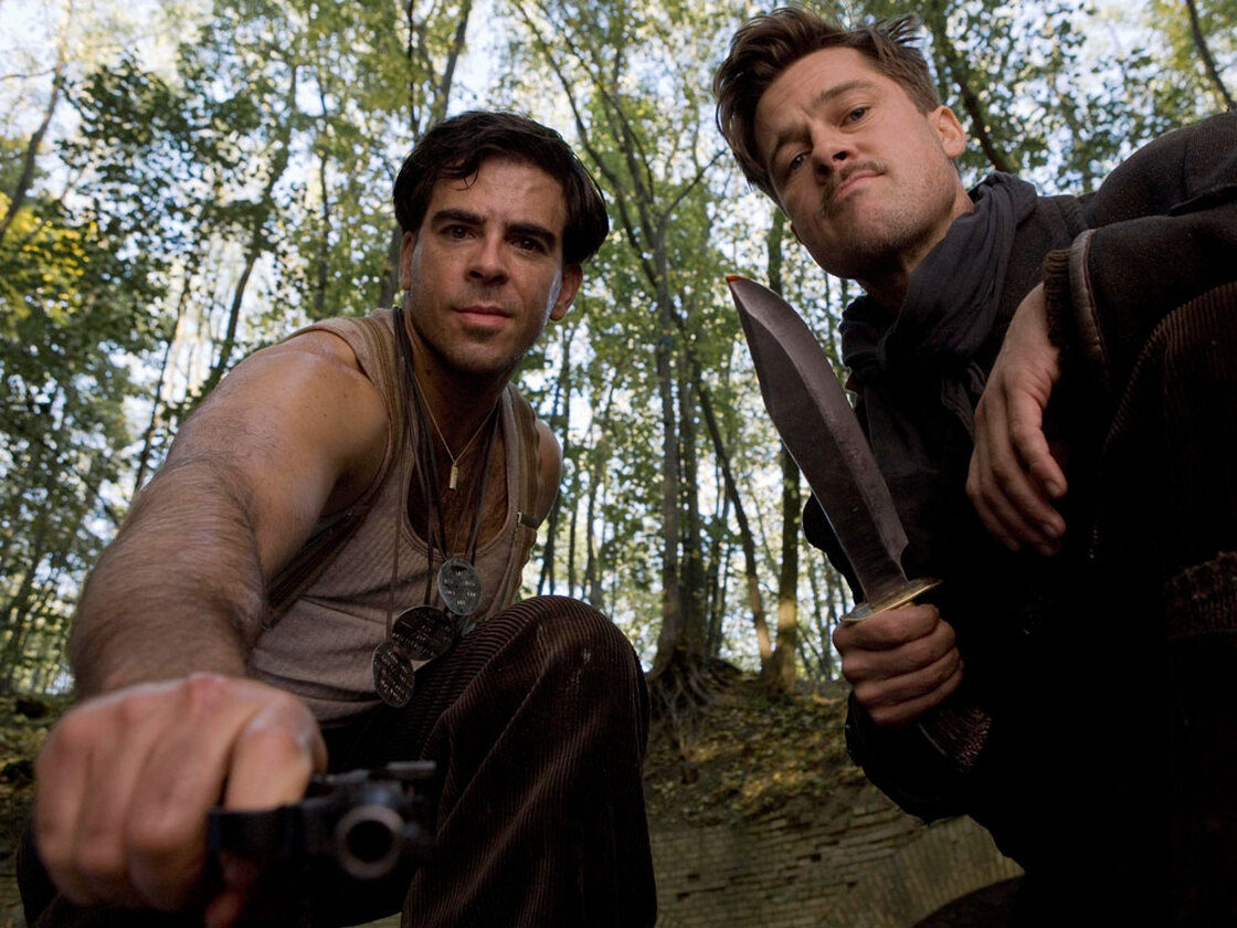 Lt. Aldo Raine (Brad Pitt) and Sgt. Donny Donowitz (Eli Roth) in 'Inglourious Basterds'