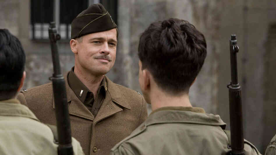 W: Lt. Aldo Raine (Brad Pitt) in Quentin Tarantino's 'Inglourious Basterds.' W: Lt. Aldo Raine (Brad Pitt) in Quentin Tarantino's 'Inglourious Basterds.'