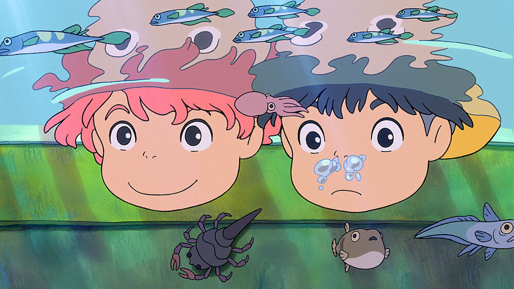 W: Ponyo and Sosuke  in 'Ponyo'