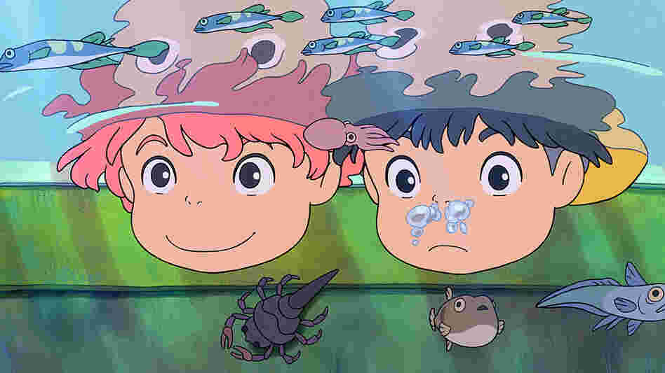W: Ponyo and Sosuke  in 'Ponyo'