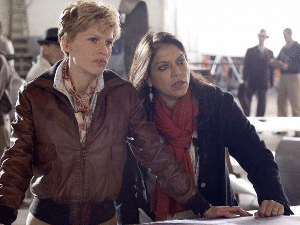 Hilary Swank and Mira Nair