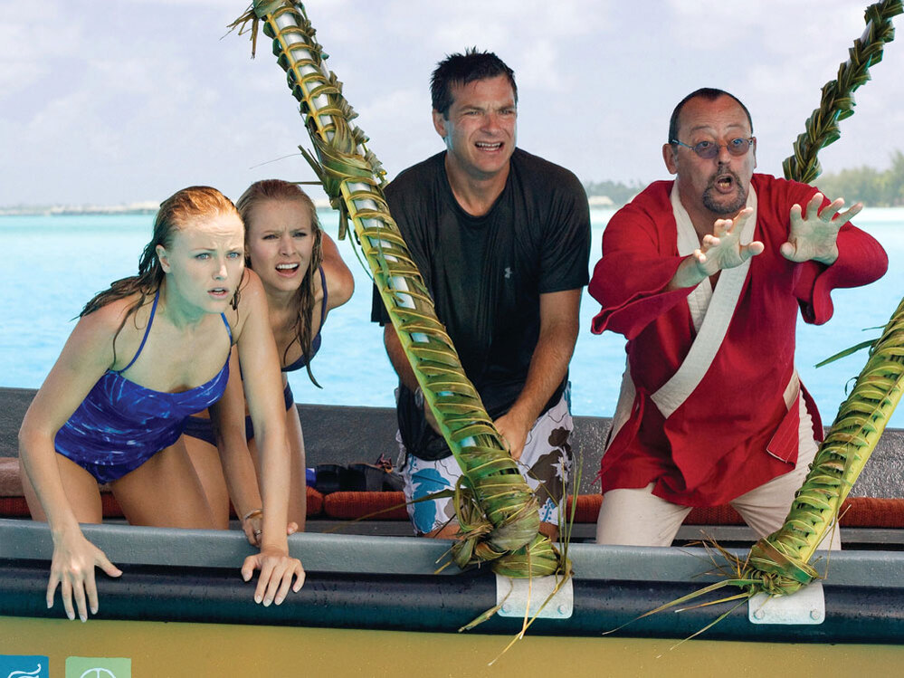 Malin Ackerman, Kristin Bell, Jason Bateman and Jean Reno in 'Couples Retreat'