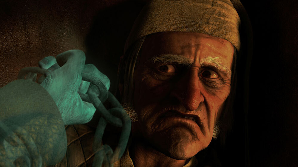 Scrooge (voiced by Jim Carrey) in 'A Christmas Carol'