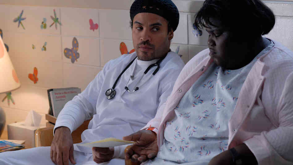 W: Lenny Kravitz and Gabourey Sidibe in 'Precious, Based on the Novel by Sapphire' W: Lenny Kravitz and Gabourey Sidibe in 'Precious, Based on the Novel by Sapphire'