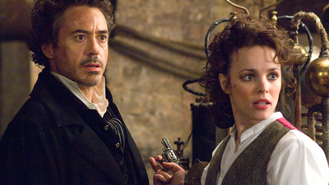Robert Downey, Jr. and Rachel McAdams in 'Sherlock Holmes'.