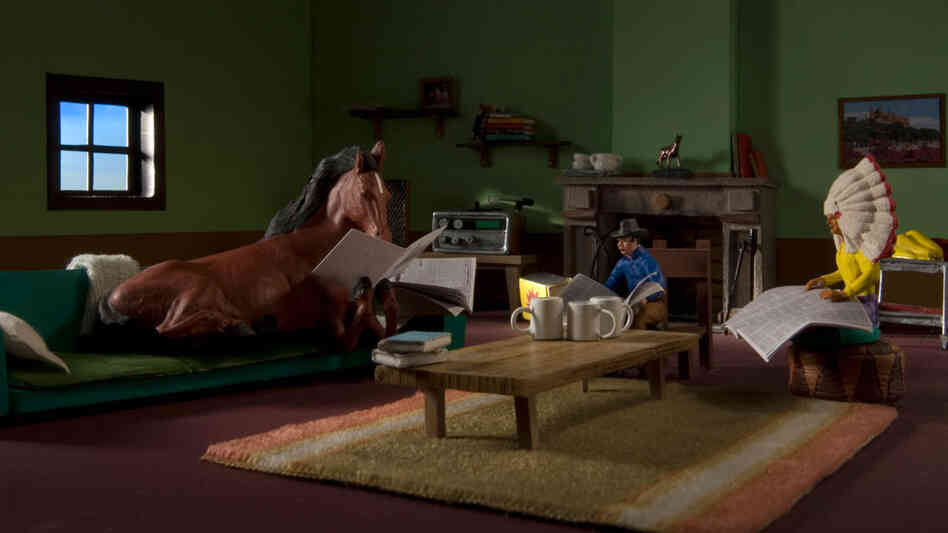 W: A scene from 'A Town Called Panic' W: A scene from 'A Town Called Panic'
